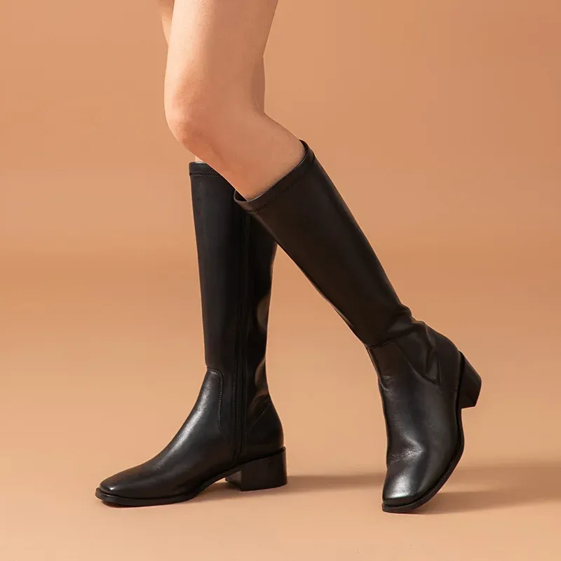 USS Shoes Kumail Women's Leather Knee High Boots