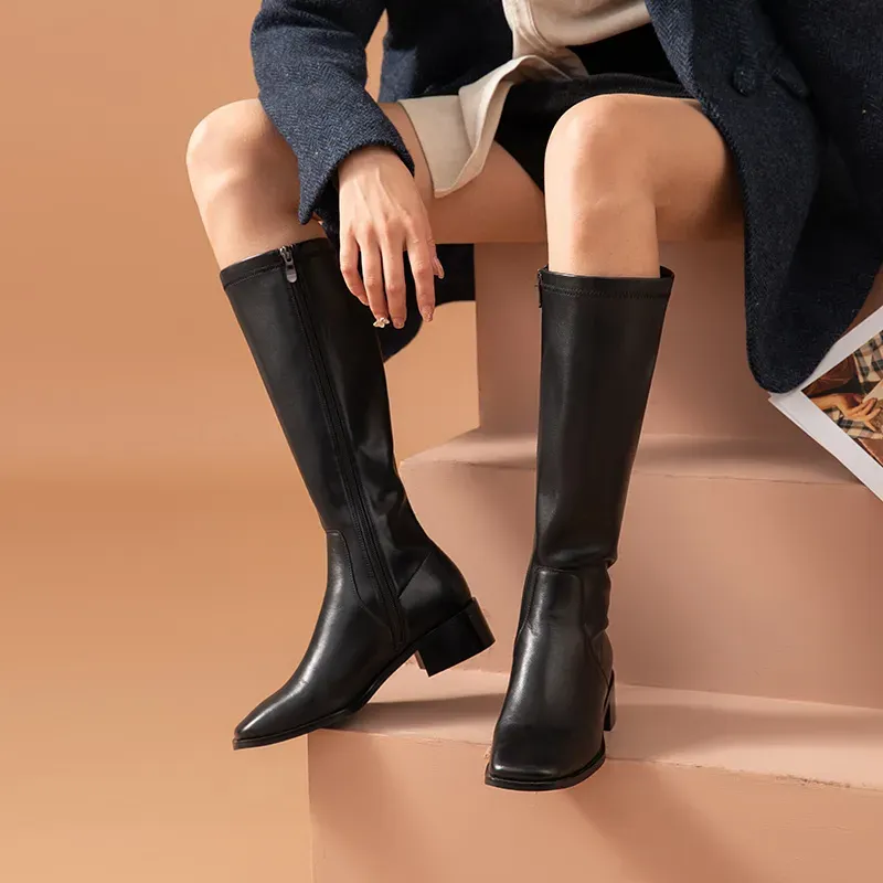 USS Shoes Kumail Women's Leather Knee High Boots