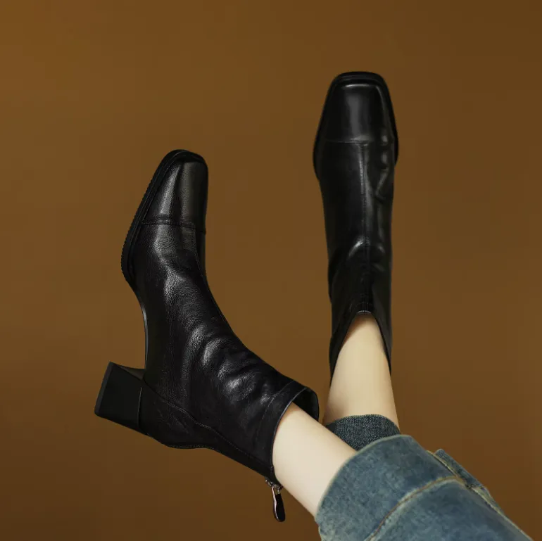 USS Shoes Maibe Women's Round Toe Ankle Boots