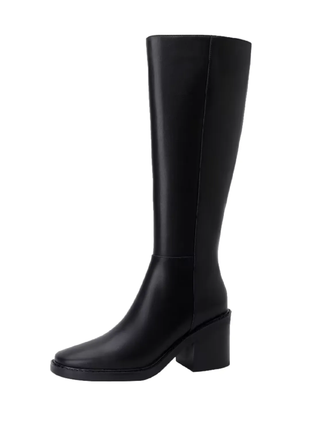 USS Shoes Malena Women's Leather Tall High Black Boots