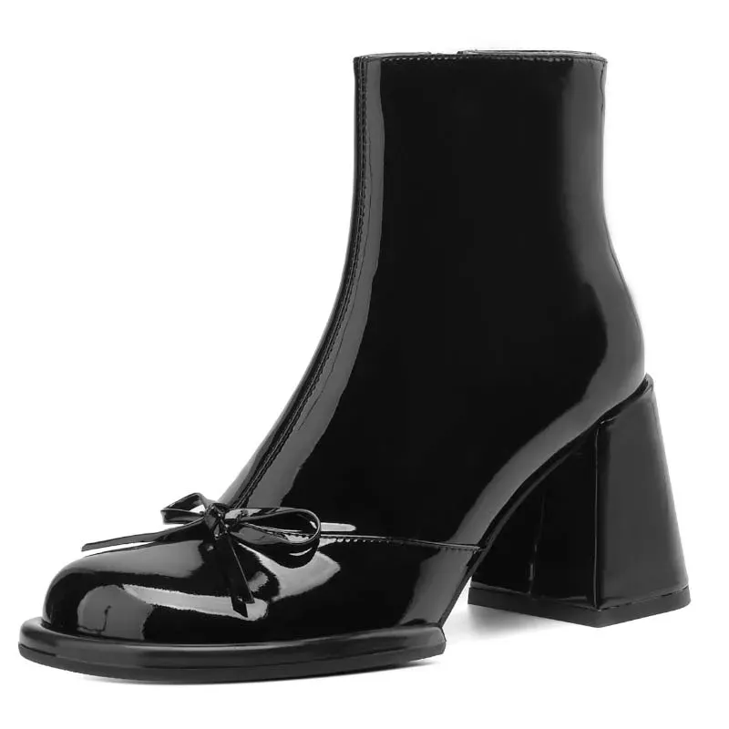 USS Shoes Marcella Women's Fashion Warm Square Heel Ankle Boots