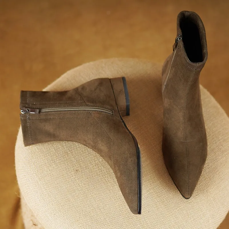 USS Shoes Nina Women's Suede Leather Ankle Boots