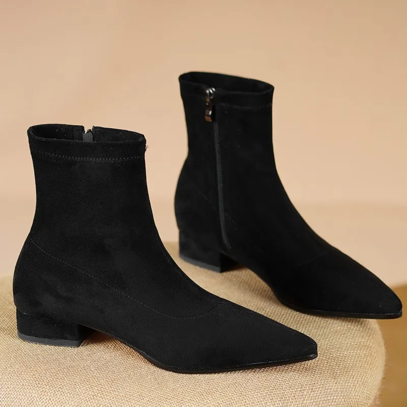 USS Shoes Nina Women's Suede Leather Ankle Boots