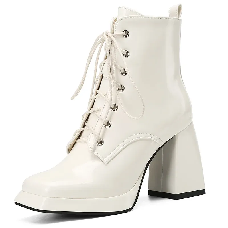 USS Shoes Ophelia Women's High Heels Lace Up Dress Boots