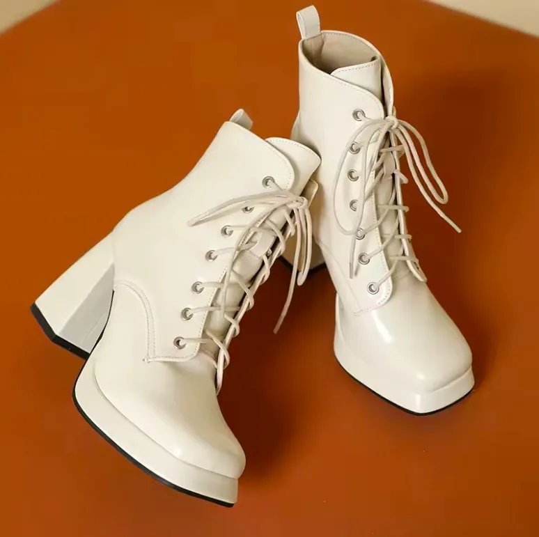 USS Shoes Ophelia Women's High Heels Lace Up Dress Boots
