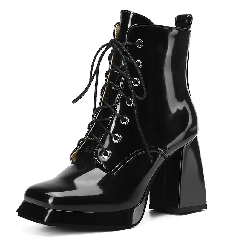 USS Shoes Ophelia Women's High Heels Lace Up Dress Boots