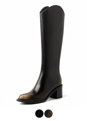 USS Shoes Raima Women's Knee-High Square Heel Boots
