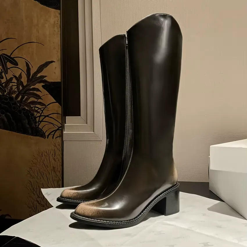 USS Shoes Raima Women's Knee-High Square Heel Boots