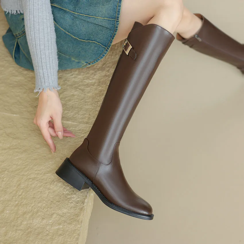 USS Shoes Ramona Women's Square Heel Knee High Boots