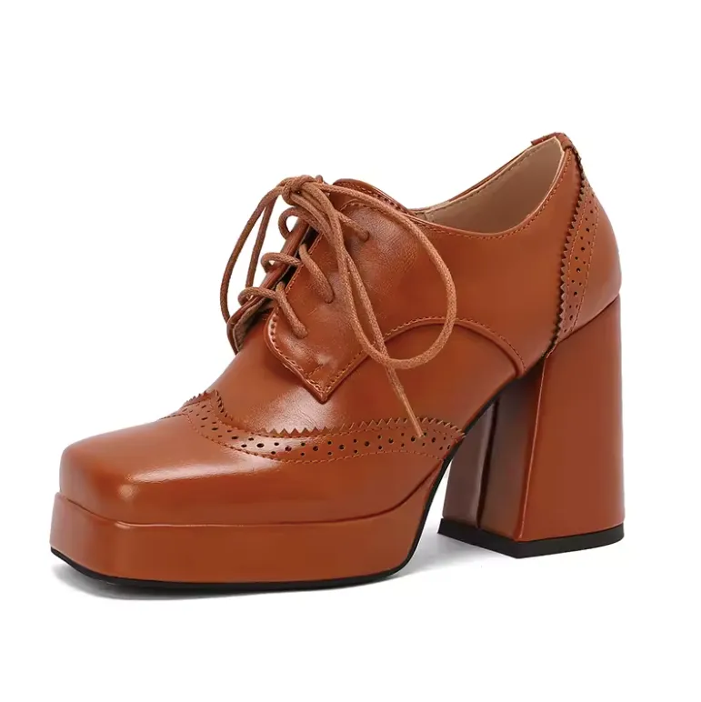 USS Shoes Renata Women's Square Toe Platform Ankle Boots