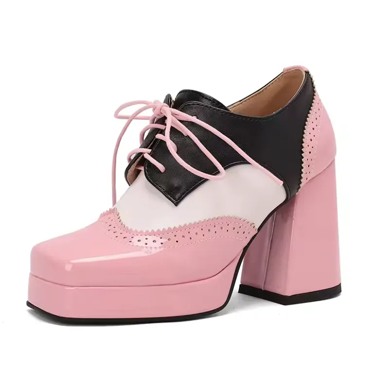 USS Shoes Renata Women's Square Toe Platform Ankle Boots