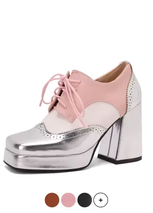 USS Shoes Renata Women's Square Toe Platform Ankle Boots