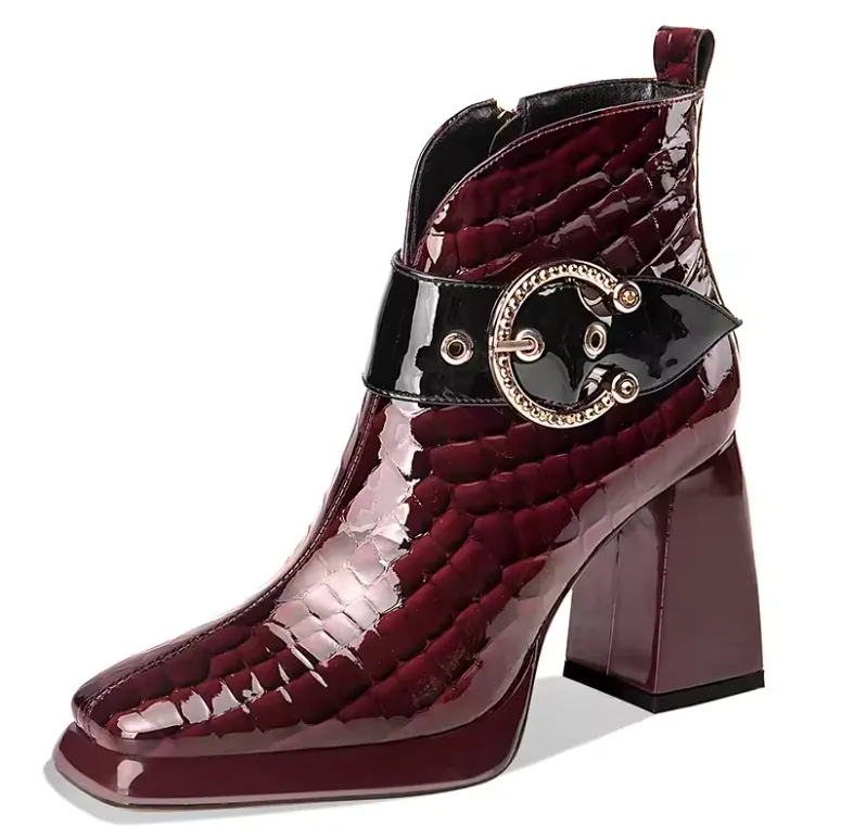 USS Shoes Romina Women's Square Heel Platform Ankle Boots