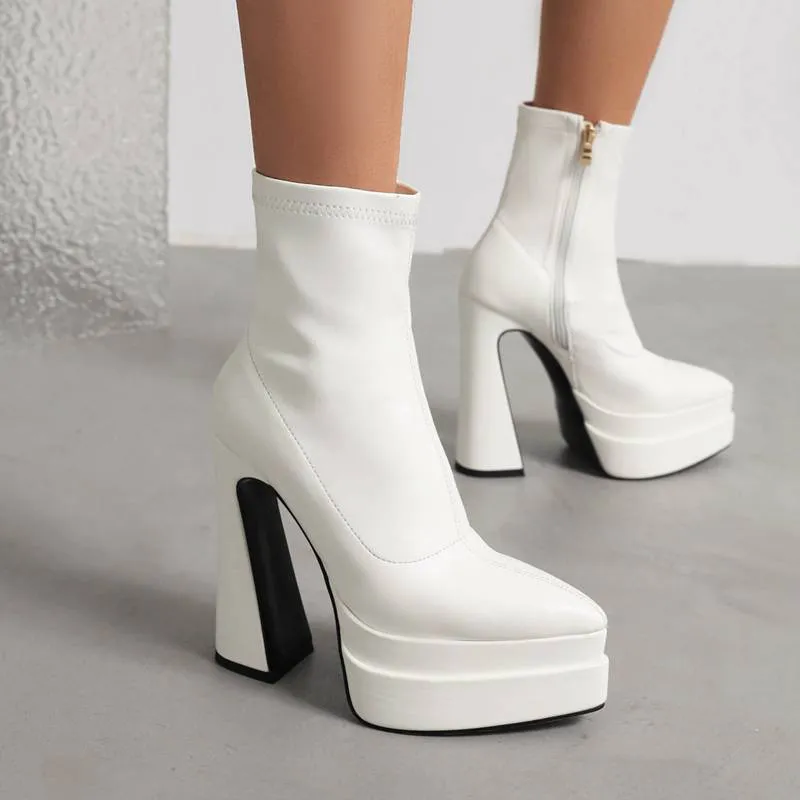 USS Shoes Scarlet Women's Stretchy High Heel Boots