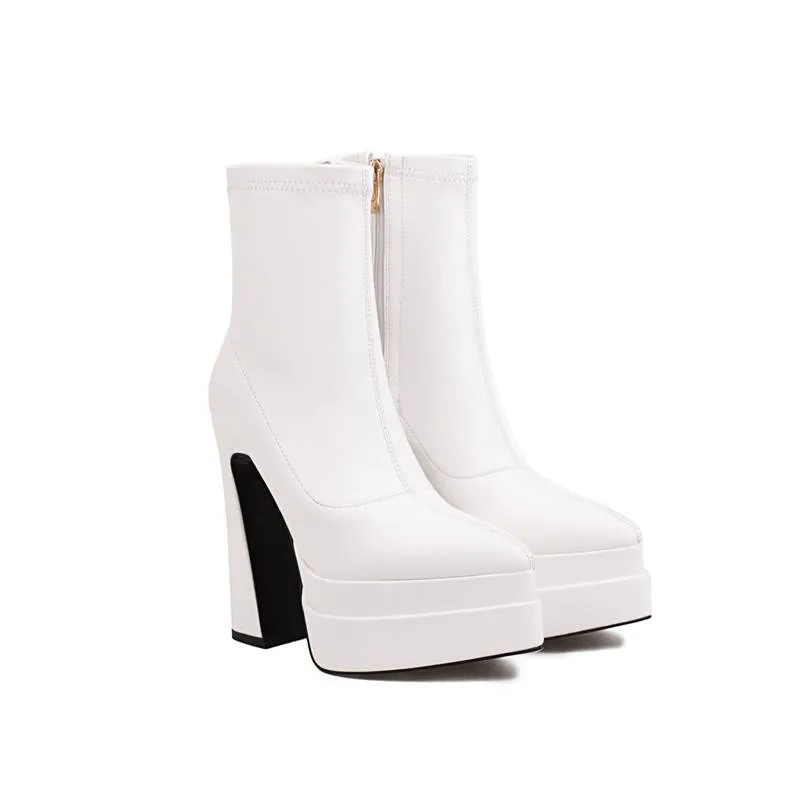 USS Shoes Scarlet Women's Stretchy High Heel Boots