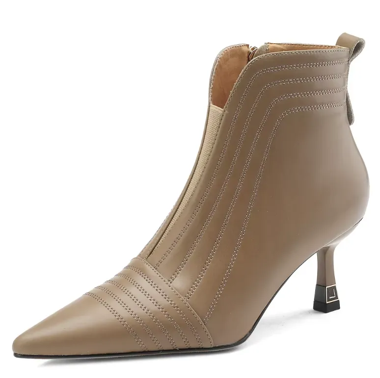 USS Shoes Silvestre Women's Pointed Toe Full Genuine Leather Ankle Boots