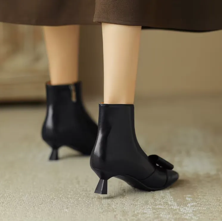 USS Shoes Tamy Women's Butterfly-knot Dress Ankle Boots