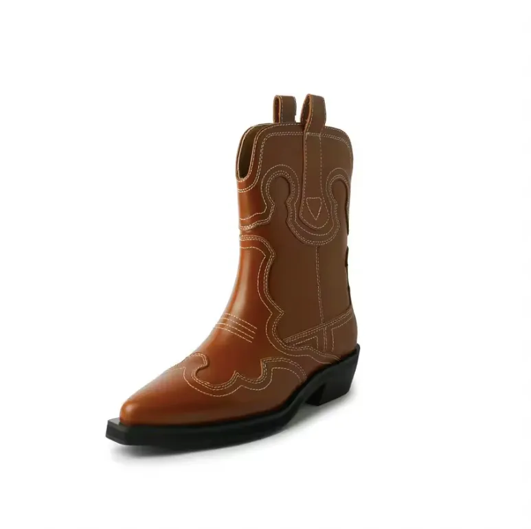 USS Shoes Triana Leather Mid-Calf Western Boots