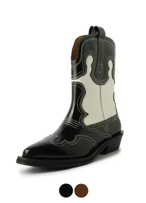 USS Shoes Triana Leather Mid-Calf Western Boots