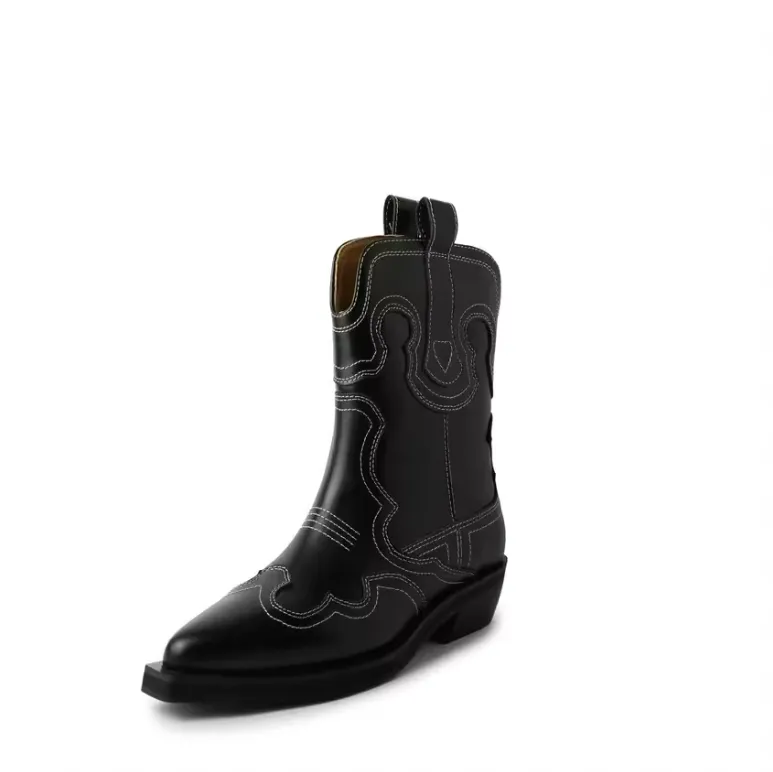 USS Shoes Triana Leather Mid-Calf Western Boots