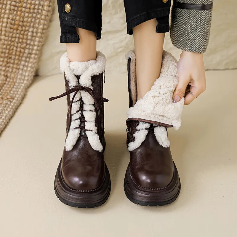 USS Shoes Yamy Women's Fashion Ankle Wool Boots