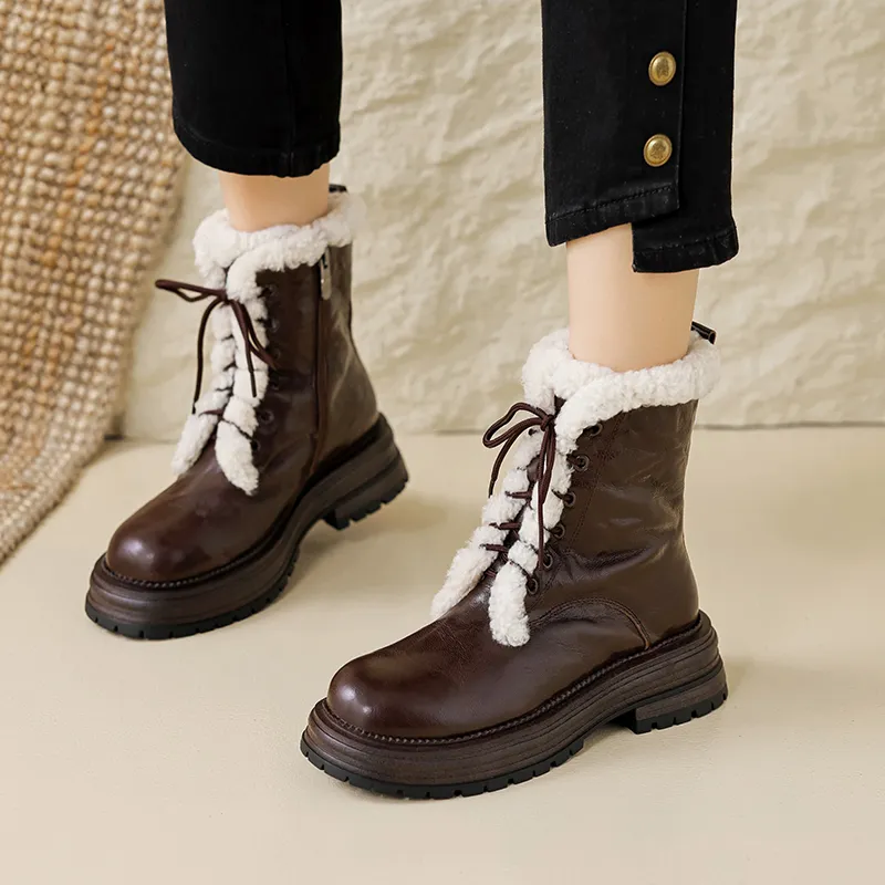 USS Shoes Yamy Women's Fashion Ankle Wool Boots