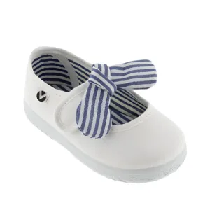Victoria Girl's OJAL Canvas Mary Jane Shoes - Blanco