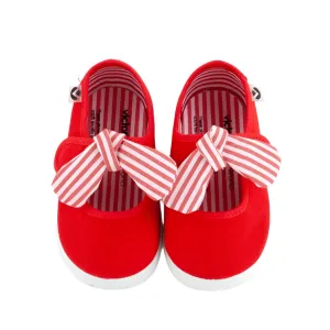 Victoria Girl's OJAL Canvas Mary Jane Shoes - Rojo