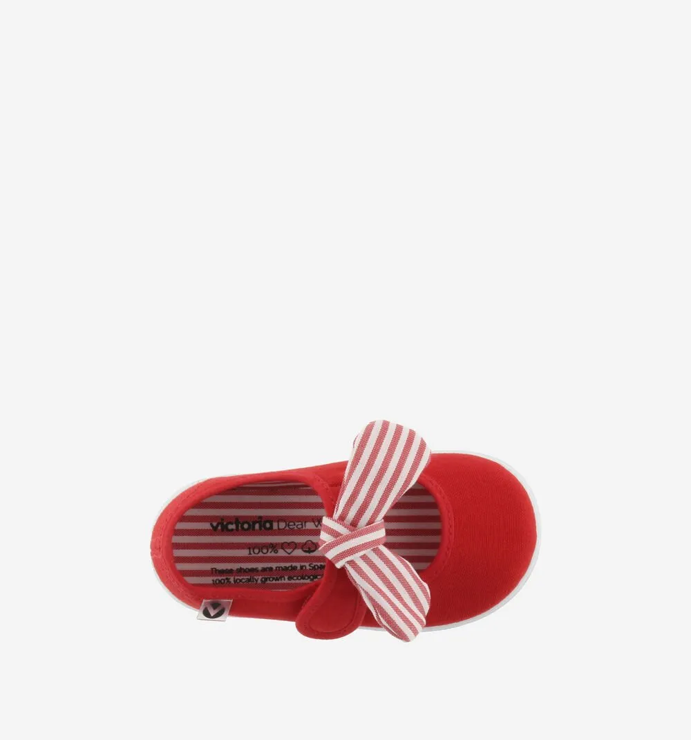 Victoria Girl's OJAL Canvas Mary Jane Shoes - Rojo