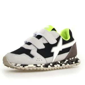 W6YZ Boy's And Girl's Jet Vl-J Casual Shoes - White / Black