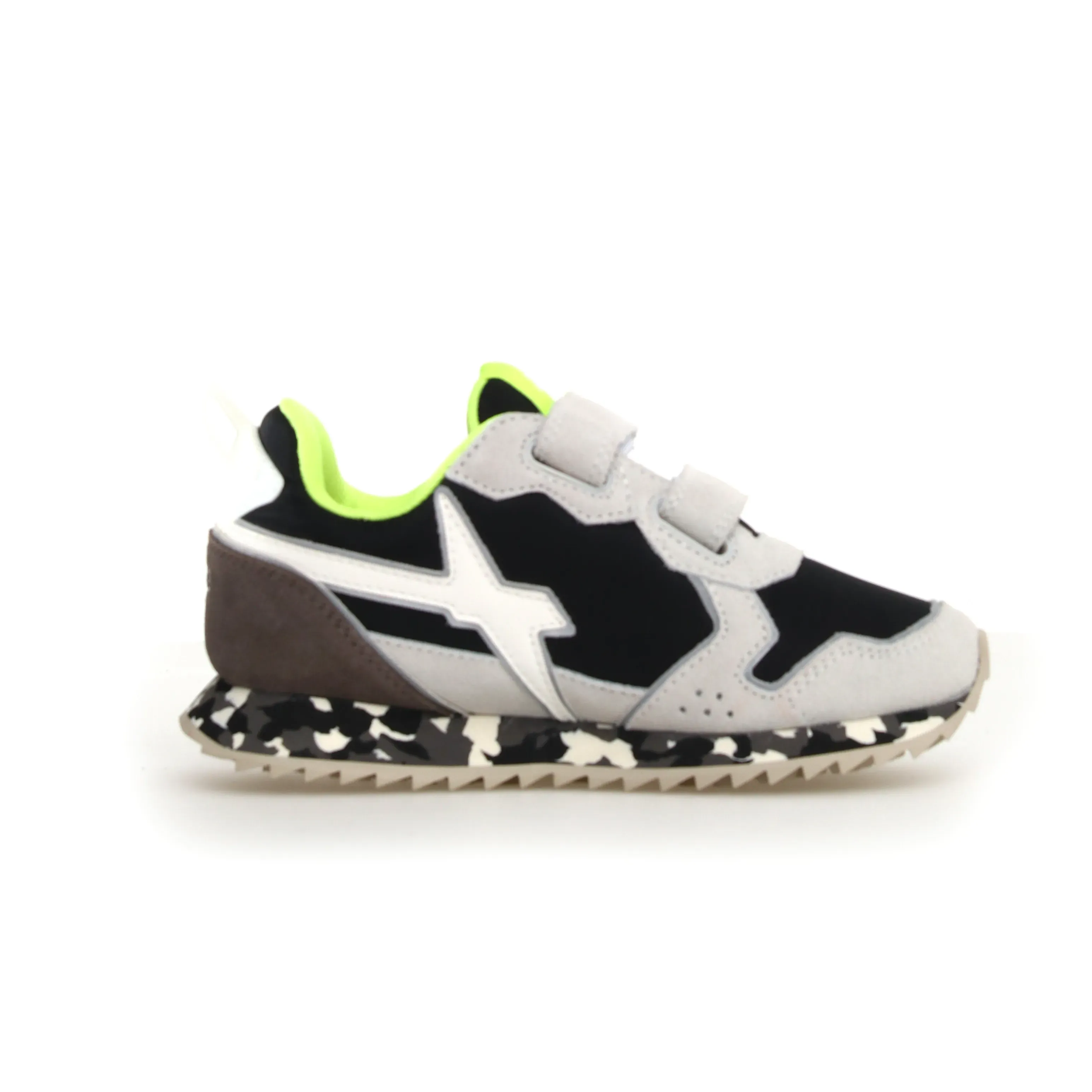 W6YZ Boy's And Girl's Jet Vl-J Casual Shoes - White / Black