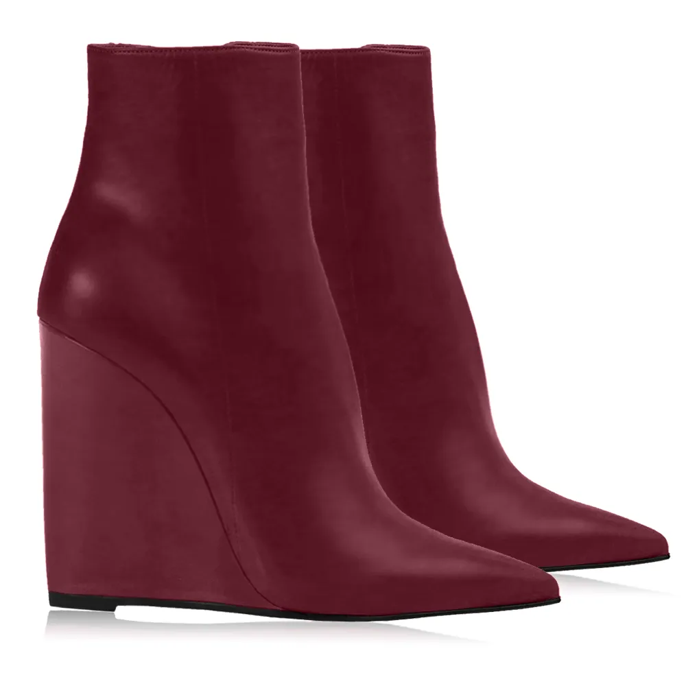 WANDA LEATHER BURGUNDY