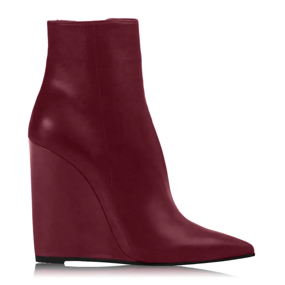 WANDA LEATHER BURGUNDY