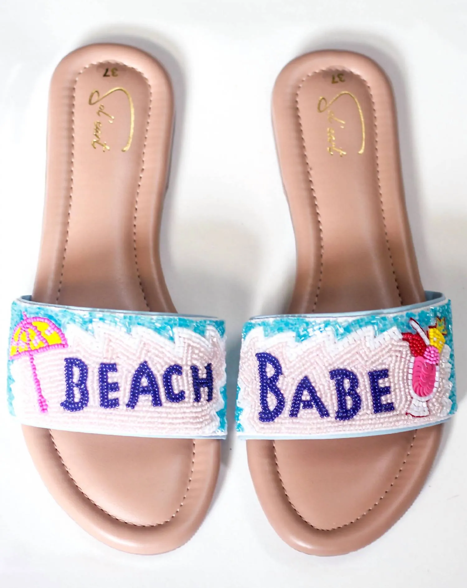 Women Beach Babe Sandal In Blue Multi