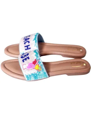 Women Beach Babe Sandal In Blue Multi