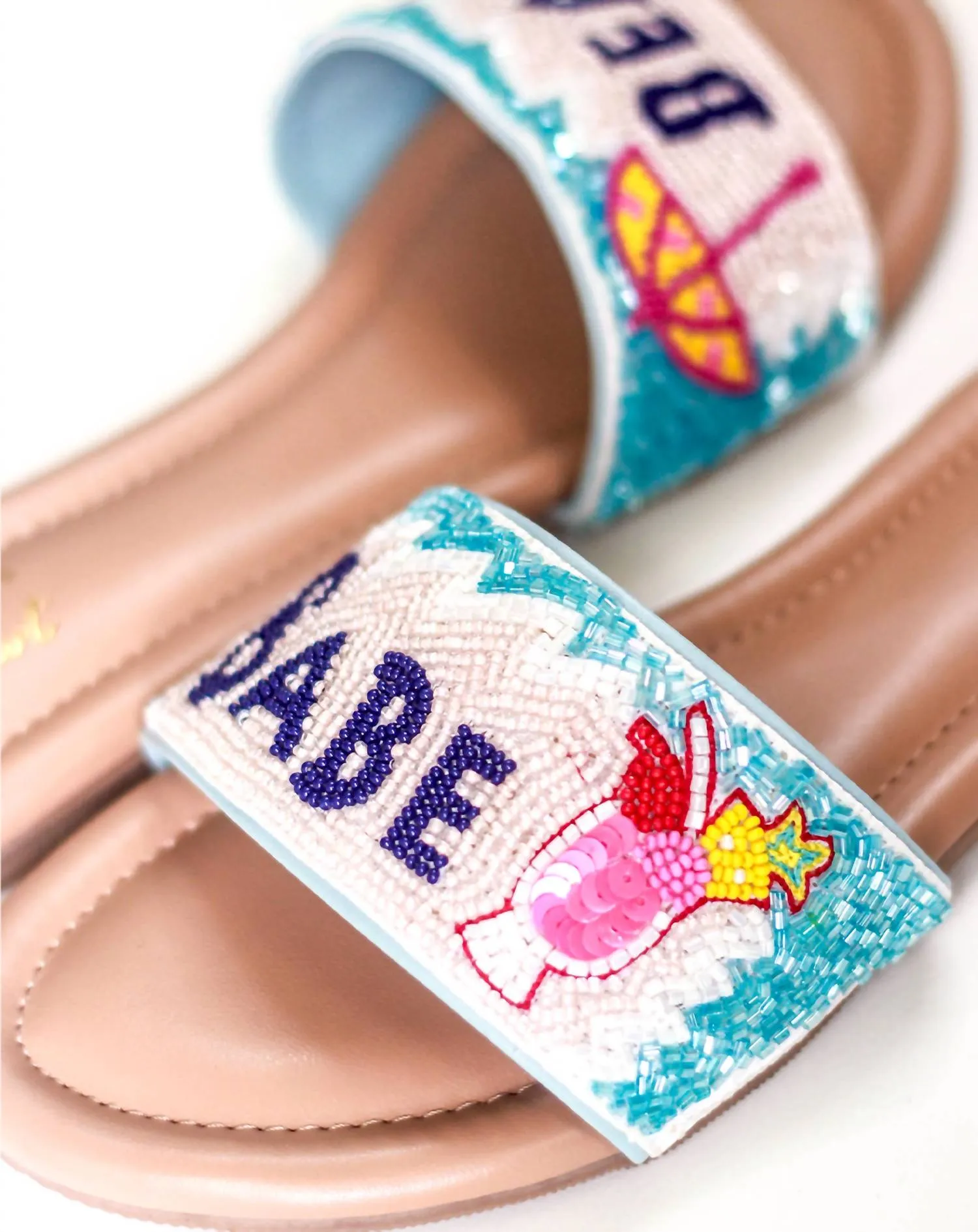 Women Beach Babe Sandal In Blue Multi