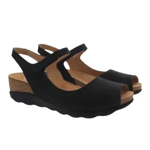 Women's Marcy Milled Nubuck Sandals In Black