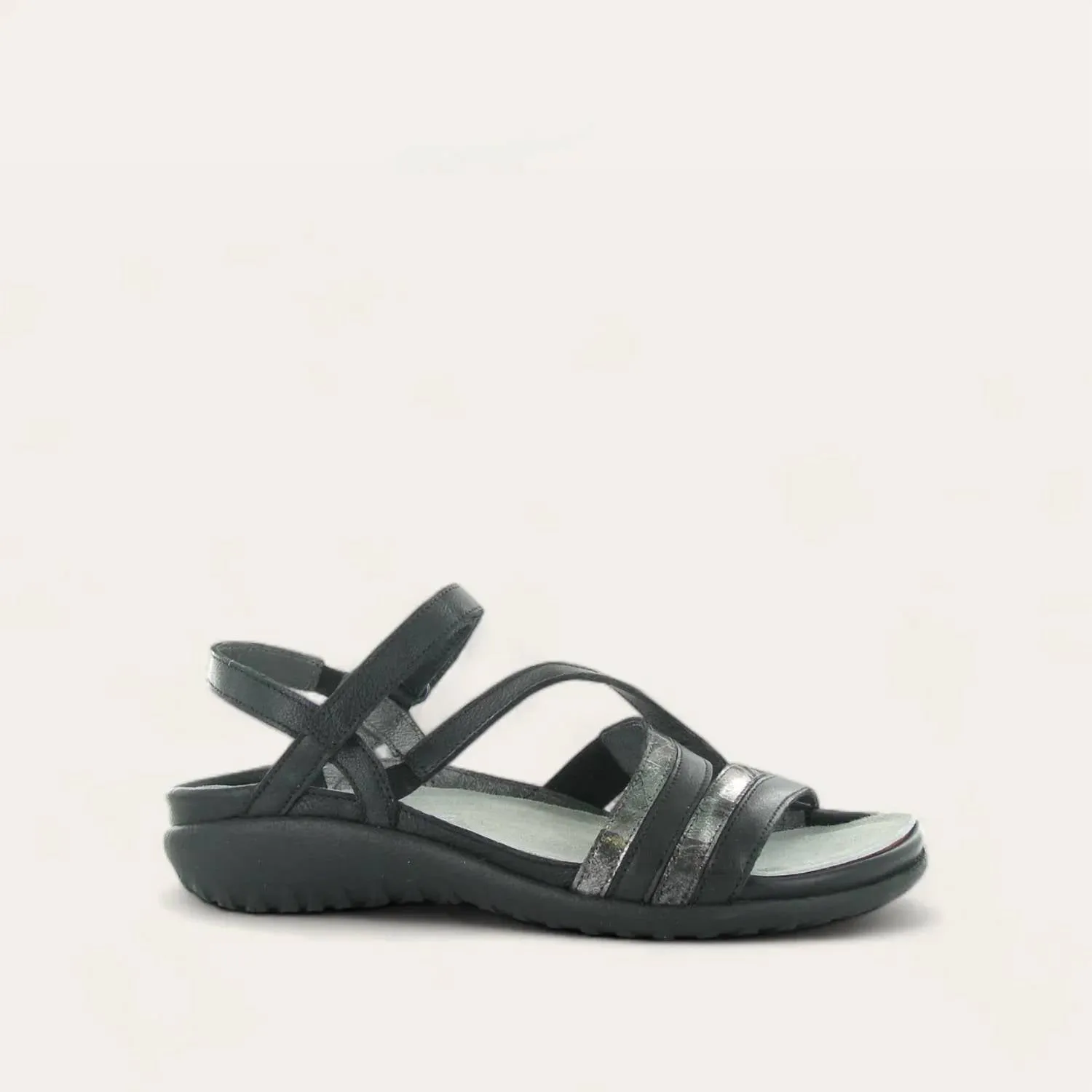 Women's Toi Sandals - Medium In Soft Black / Metallic Onyx